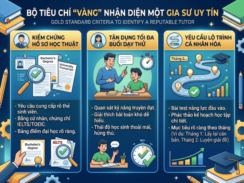 Những tiêu chí đánh giá một gia sư uy tín
